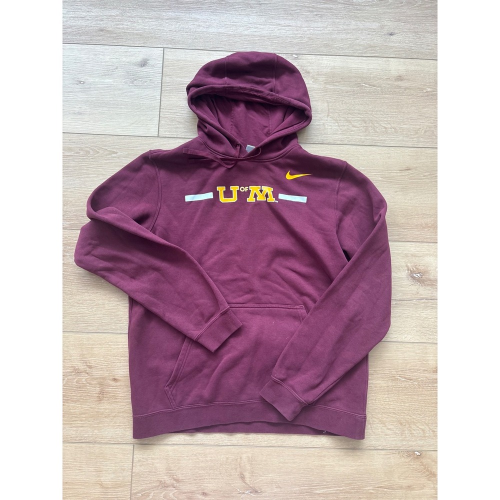 Nike University of Minnesota Golden Gophers Hoodie Maroon size medium